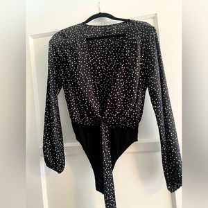 Windsor Polka Dot Low Plunge Bodysuit